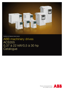 ABB machinery drives ACS355 0,37 à 22 kW/0,5 à 30