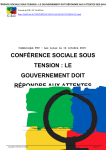 conférence sociale sous tension : le - FSU