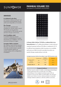 panneau solaire photovoltaique Sunpower 225