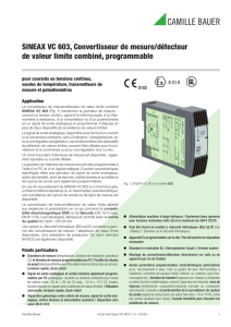 SINEAX VC 603, Convertisseur de mesure/détecteur de valeur limite