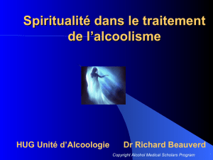Spiritualité dans le traitement de l`alcoolisme