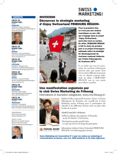 INVITATION Découvrez la stratégie marketing d`«Enjoy Switzerland