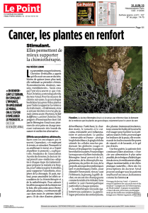 Cancer, les plantes en renfort