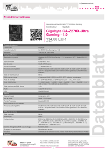 Gigabyte GA-Z270X-Ultra Gaming - 1.0 141,00 EUR