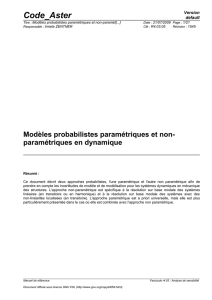 Modèles probabilistes paramétriques et non-paramét[...]