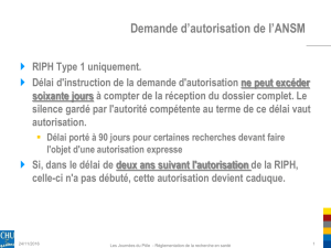 Réglementation Recherche Clinique - Partie 2