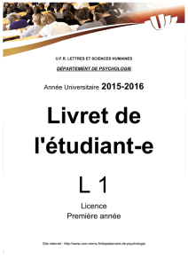 Licence Première année - Université de Reims Champagne