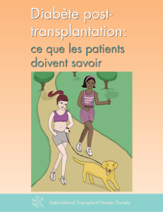 Diabète post- transplantation - International Transplant Nurses Society