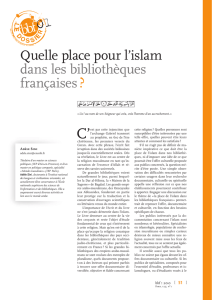 Quelle place pour l`islam dans les bibliothèques françaises ?