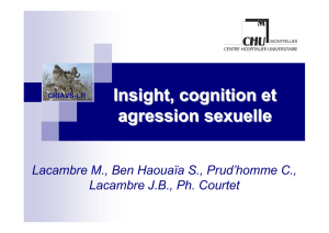 insight, cognition et agression sexuelle - AP-HM