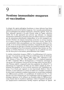 Système immunitaire muqueux et vaccination - iPubli