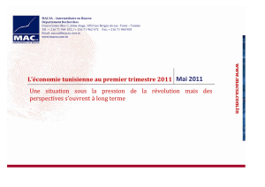 L`économie tunisienne au premier trimestre 2011 Mai