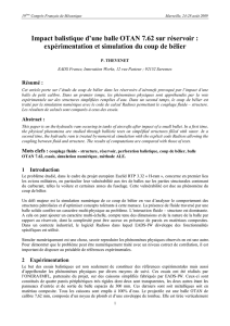 expérimentation et simulation du coup de bélier