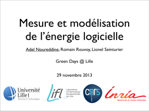 Mesure et modélisation de l`énergie logicielle