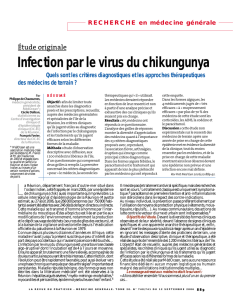 Infection par le virus du chikungunya
