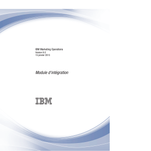 Module d`intégration - IBM ExperienceOne Documentation