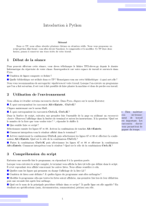 Introduction à Python - CPGE du Lycée Montesquieu