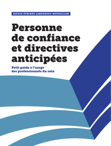 Personne de confiance et directives anticipées