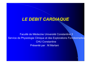 Débit Cardiaque - Université de Constantine 3