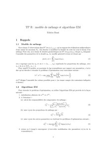TP R : mod`ele de mélange et algorithme EM
