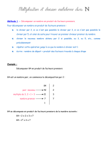 Multiplication et division euclidienne dans Multiplication et division