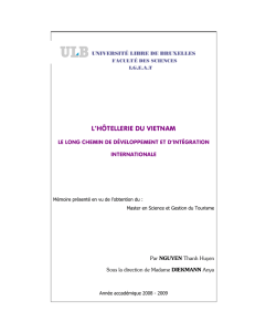 L`h«tellerie du Vietnam - Commissariat général au tourisme