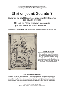 lire-écrire en philosophie Platon-Socrate - ICEM