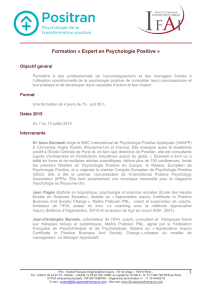 Formation « Expert en Psychologie Positive