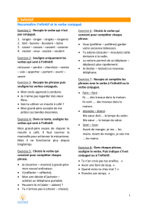 Exercice 1 : Recopie le verbe qui n`est pas conjugué. 1. rangez