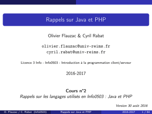 Rappels sur Java et PHP