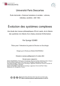 Évolution des systèmes complexes