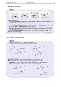 1 - Retour sur les angles 2. Les angles alternes