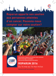 Roparun apporte son soutien aux personnes atteintes d`un cancer