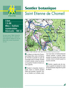 Sentier botanique Saint Etienne de Chomeil