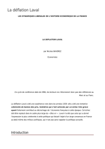 La d&eacute;flation Laval - Institut Des Libert&eacute;s