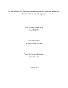 Le rôle de l`infirmière praticienne spécialisée en première