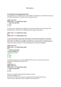 Les bases du langage Java