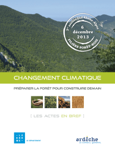 CHAnGEMEnT CLIMATIQUE - Département de l`Ardèche