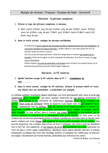 Module de révision : Français – Examen de Noël