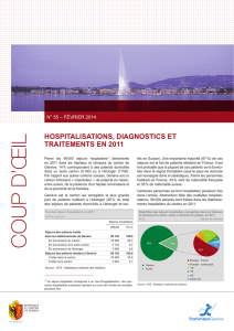 Hospitalisation, diagnostics et traitements en 2011