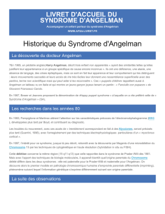 Historique du Syndrome d`Angelman - Livret d`accueil du syndrome