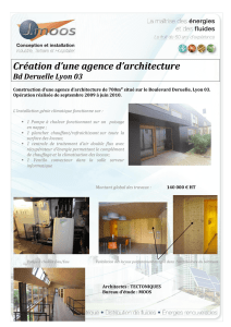 Fiche construction de l`agence d`architecture « Tectoniques » (Lyon 3)