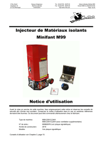 Injecteur de Matériaux isolants Minifant M99 Notice d`utilisation