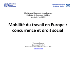 Mobilité du travail en Europe : concurrence et droit social