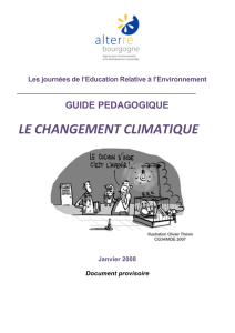 Guide pédagogique - le changement climatique