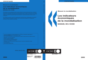 Manuel de l`OCDE sur les indicateurs de la mondialisation