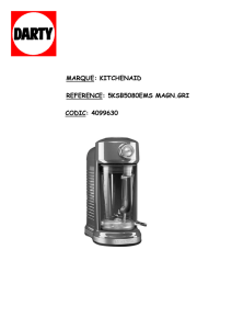 marque: kitchenaid reference: 5ksb5080ems magn.gri codic