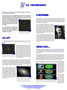Affiche des activités du LPT en cosmologie