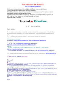 Journal de Palestine n° 217