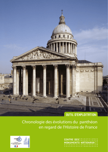Chronologie des évolutions du panthéon en regard de l`Histoire de